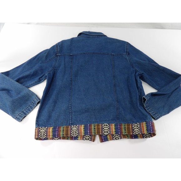 Women's Washed Denim Casual Jacket W/Button Pockets size small - Picture 5 of 5